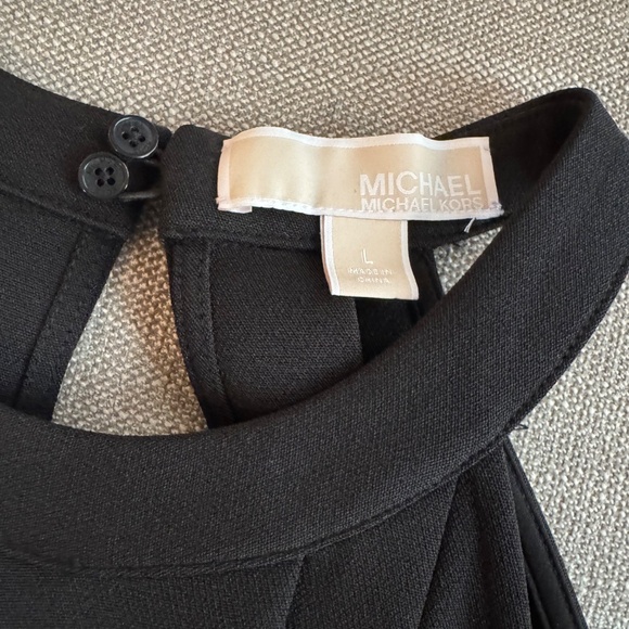 Michael Kors Black Stretch Top Size L EUC - Picture 3 of 4